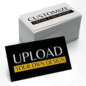 Custom Printed Business Cards [2-Sides] Thick Personalized Cards (300GSM 14PT) 3.5″ x 2″ [100% Printed in the USA] Premium Front & Back Sides (Customizable) (x100 Pack)