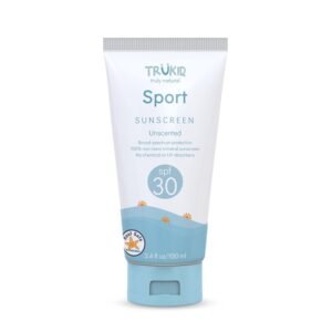 TruKid Sport Sunscreen SPF 30 – Kids & Baby Sunscreen for Face & Body, Reef Safe Sunscreen, Water Resistant, Sunblock Protection for Sensitive Skin, Unscented 3.4oz