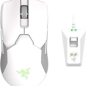 Razer Viper Ultimate Lightweight Wireless Gaming Mouse & RGB Charging Dock: Hyperspeed Wireless Technology – 20K DPI Optical Sensor – 74g Lightweight – 70 Hr Battery – Mercury White