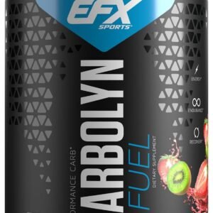 EFX Sports Karbolyn Fuel | Fast-Absorbing Carbohydrate Powder | Carb Load, Sustained Energy, Quick Recovery | Stimulant Free | 18 Servings (Kiwi Strawberry)