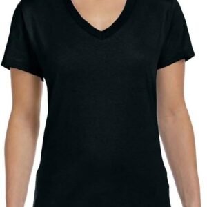 Hanes Women’s Perfect-t V-neck T-shirt, Ring-spun Cotton Short Sleeve Tee for Women