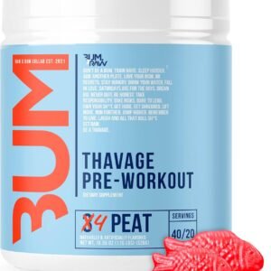 RAW Preworkout Powder, Thavage (4 Peat) – Chris Bumstead Sports Nutrition Supplement for Men & Women – Cbum Pre Workout for Working Out, Hydration, Mental Focus & Energy – 40 Servings