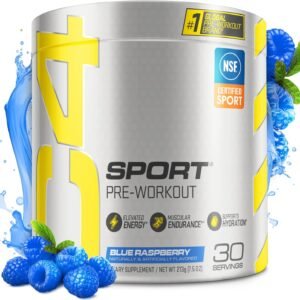 Cellucor C4 Sport Pre Workout Powder Blue Raspberry – Pre Workout Energy with Creatine + 135mg Caffeine and Beta-Alanine Performance Blend – NSF Certified for Sport 30 Servings