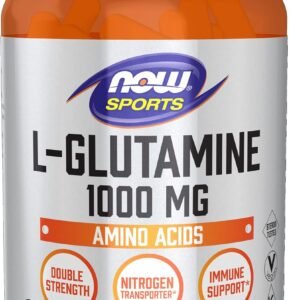 NOW Sports Nutrition, L-Glutamine, Double Strength 1,000 mg, Amino Acid, 120 Veg Capsules