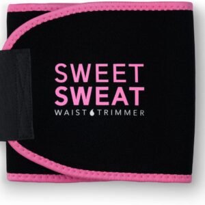 Sweet Sweat Waist Trimmer for Women and Men – Sweat Band Waist Trainer for High-Intensity Training & Workouts, 5 Sizes