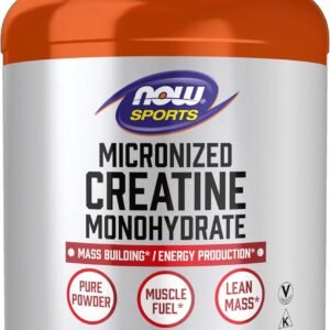 NOW Sports Nutrition, Micronized Creatine Powder 500 g, Mass Building*/Energy Production*, 1 kg.