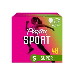 Playtex Sport Tampons, Super Absorbency, Fragrance-Free – 48ct