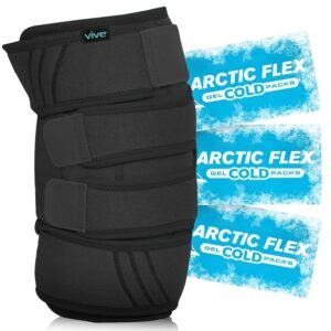 Vive Knee Ice Pack Wrap – Cold/Hot Gel Compression Brace – Heat Support Strap for Arthritis Pain, Tendonitis, ACL, Athletic Injury, Osteoarthritis, Women, Men, Running, Meniscus and Patella Surgery