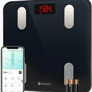 Etekcity Smart Scale for Body Weight, Digital Bathroom Weighing Machine Fat Percentage BMI Muscle, Accurate Composition Analyzer People, Bluetooth Electronic Measurement Tool, 400lb