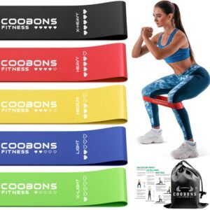 Resistance Bands for Working Out, Exercise Bands for Women & Men, Latex Elastic Bands for Yoga, Pilates, Rehab, Fitness and Home Workout, Strength Bands for Booty