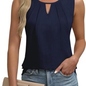 Blooming Jelly Womens Summer Tank Top Sleeveless Business Casual Outfits 2024 Basic Loose Dressy Work Shirt