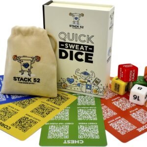 Quick Sweat Fitness Dice. Bodyweight Exercise Workout Game. Designed by a Military Fitness Expert. Video Instructions Included. No Equipment Needed. Burn Fat Build Muscle.