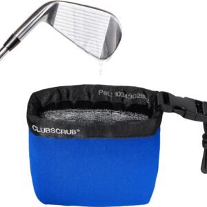 Golf Club and Golf Ball Cleaning Bag, Waterproof Clean Face Technology Liner, Detachable Clip, Machine Washable, Cleans Club Grooves, Dry Exterior (Neoprene or Microfiber Option Available)